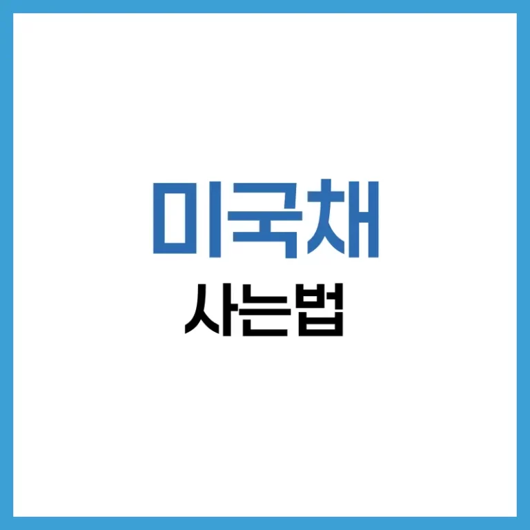 미국채 사는법