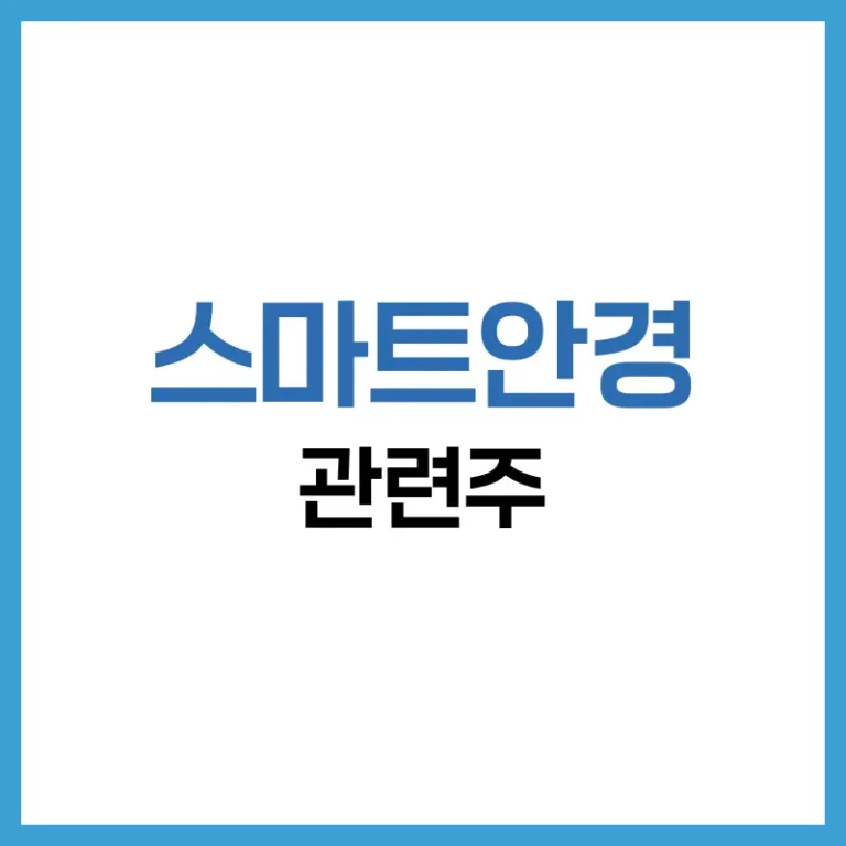 2025 스마트안경 관련주 총정리: 대장주부터 투자 전략까지 3 스마트안경 관련주