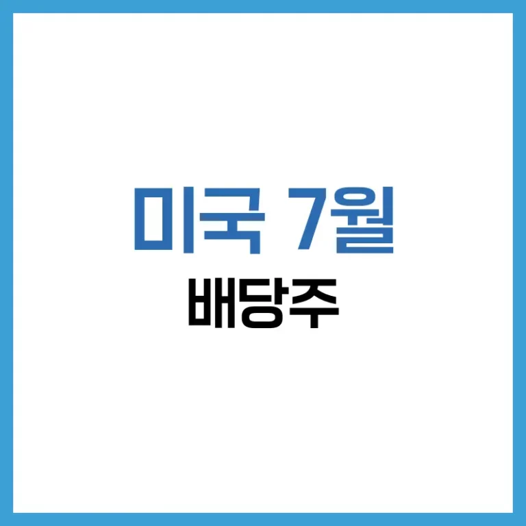 미국배당주