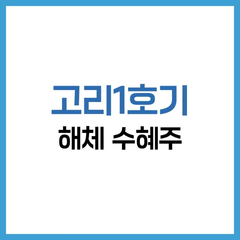 고리1호기해체